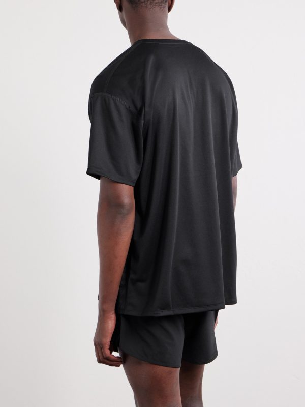 Logo-Print Perforated Recycled-Jersey T-Shirt - BK Logo-Print Perforated Recycled-Jersey T-Shirt - BK
