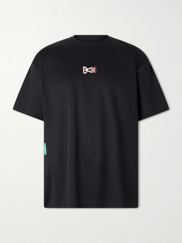 Logo-Print Perforated Recycled-Jersey T-Shirt Logo-Print Perforated Recycled-Jersey T-Shirt