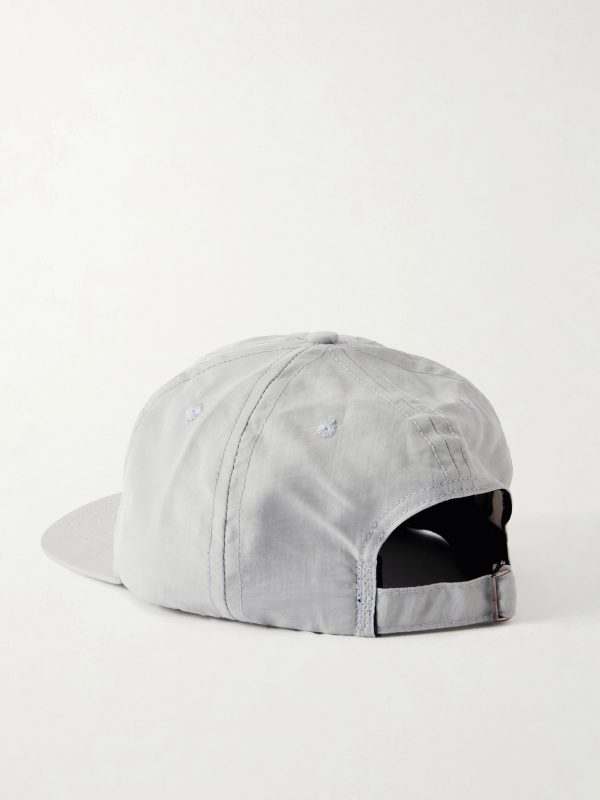 Embroidered Nylon-Taslan Baseball Cap - BK