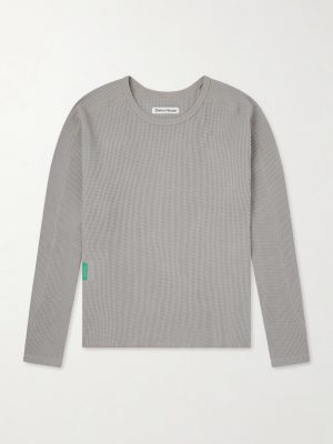Waffle-Knit Cotton T-Shirt