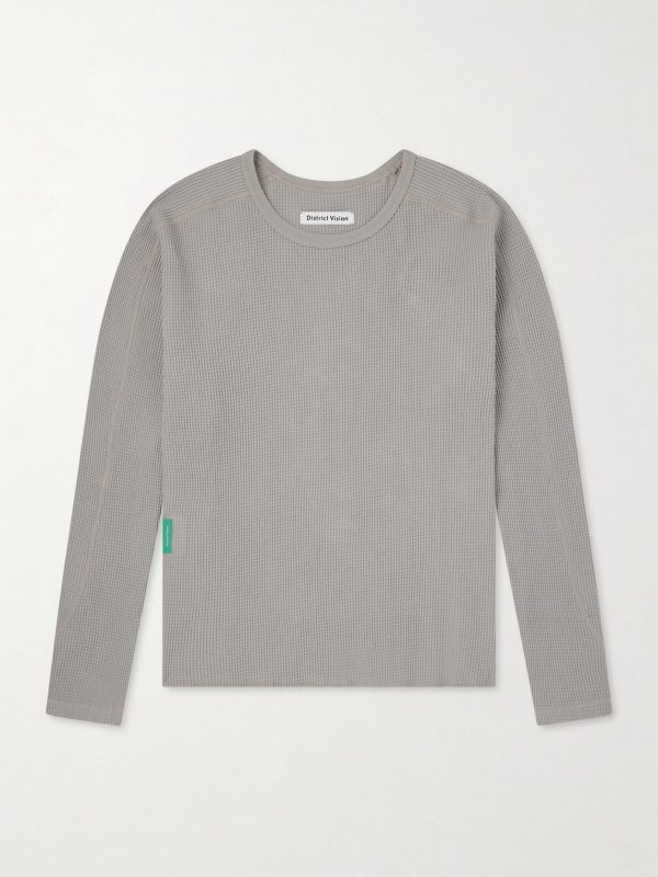 Waffle-Knit Cotton T-Shirt