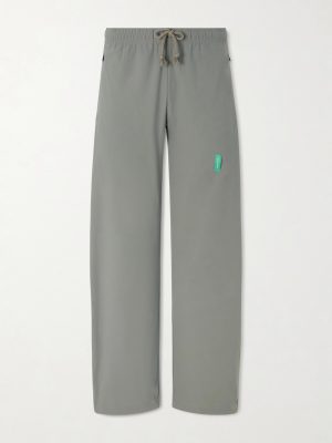 Barrel-Leg Logo-Appliquéd Shell Track Pants Barrel-Leg Logo-Appliquéd Shell Track Pants