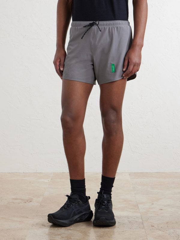 Straight-Leg Logo-Print 5" Stretch-Jersey Running Shorts - FR Straight-Leg Logo-Print 5" Stretch-Jersey Running Shorts - FR