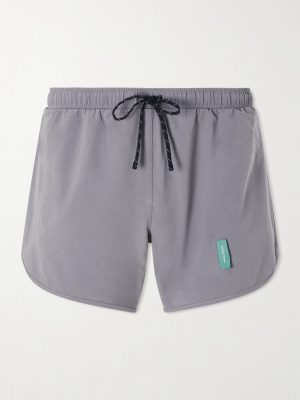 Straight-Leg Logo-Print 5" Stretch-Jersey Running Shorts