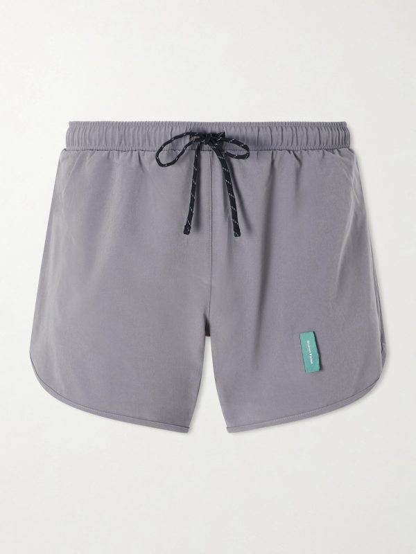 Straight-Leg Logo-Print 5" Stretch-Jersey Running Shorts Straight-Leg Logo-Print 5" Stretch-Jersey Running Shorts