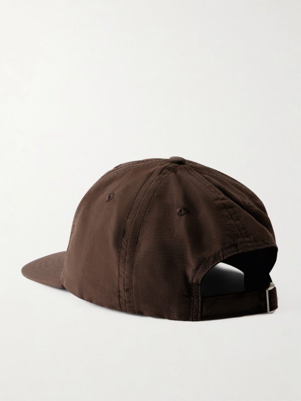 Embroidered Nylon-Taslan Baseball Cap - BK Embroidered Nylon-Taslan Baseball Cap - BK