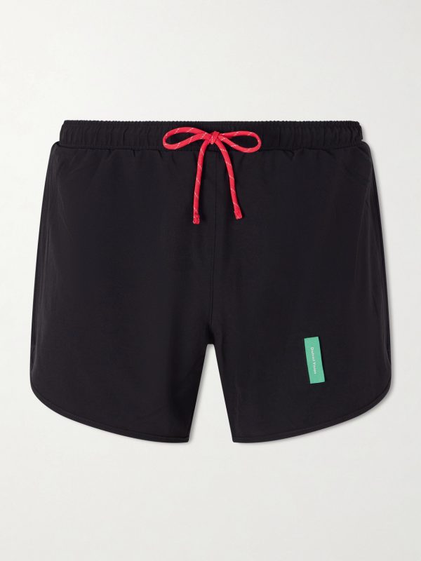 Straight-Leg Logo-Print 5" Stretch-Jersey Running Shorts