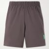 Straight-Leg Logo-Appliquéd 9" Stretch-Jersey Running Shorts Straight-Leg Logo-Appliquéd 9" Stretch-Jersey Running Shorts