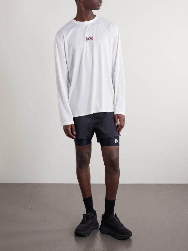 Logo-Printed Mesh T-Shirt - OU