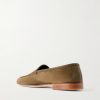 Polperro Leather-Trimmed Suede Penny Loafers - BK Polperro Leather-Trimmed Suede Penny Loafers - BK