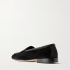 Polperro Leather-Trimmed Suede Penny Loafers - BK