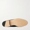 Polperro Leather-Trimmed Suede Penny Loafers - E1