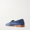 Polperro Leather-Trimmed Suede Penny Loafers - BK Polperro Leather-Trimmed Suede Penny Loafers - BK