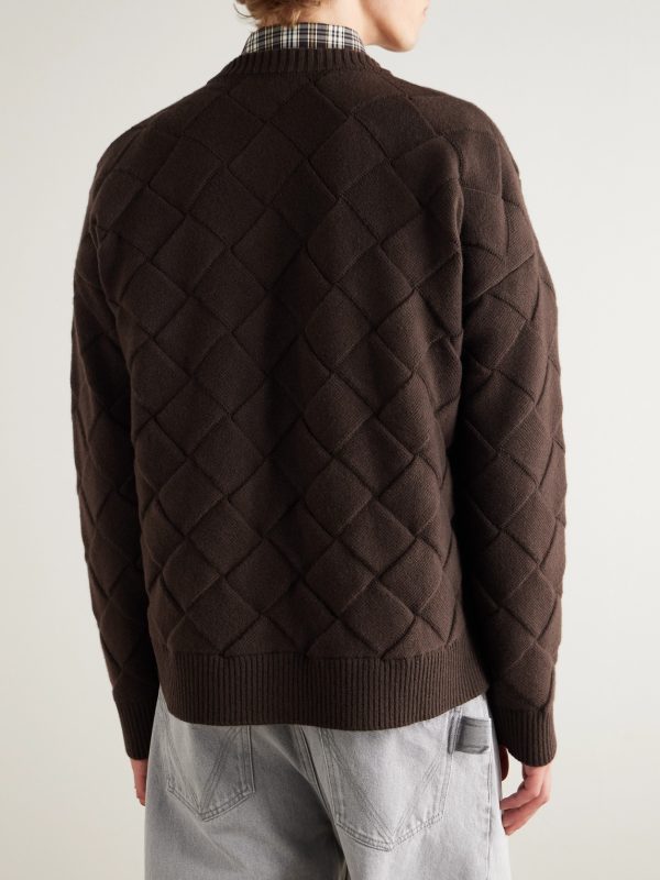 Intrecciato Wool-Blend Sweater - BK Intrecciato Wool-Blend Sweater - BK