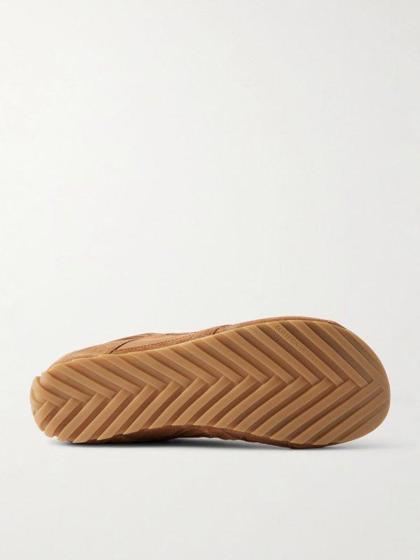 Orbit Leather and Shell-Trimmed Suede Sneakers - E1 Orbit Leather and Shell-Trimmed Suede Sneakers - E1