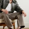 Intrecciato Full-Grain Leather Slippers - OU Intrecciato Full-Grain Leather Slippers - OU