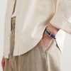 Braided Leather and Sterling Silver Bracelet - FR