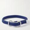 Braided Leather and Sterling Silver Bracelet