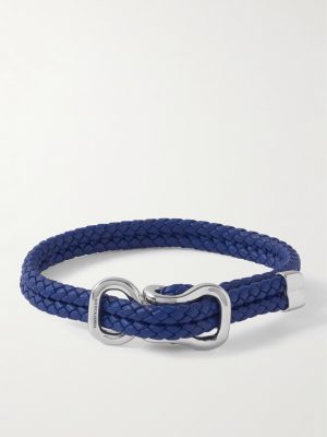 Braided Leather and Sterling Silver Bracelet