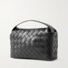 Intrecciato Leather Messenger Bag - BK Intrecciato Leather Messenger Bag - BK