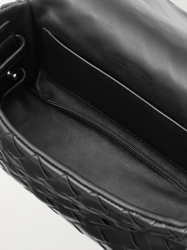 Intrecciato Leather Messenger Bag - E1 Intrecciato Leather Messenger Bag - E1