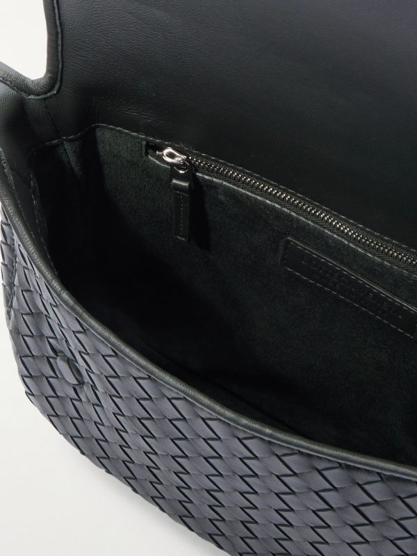 Intrecciato Leather Messenger Bag - E1 Intrecciato Leather Messenger Bag - E1
