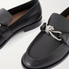 Astaire Knot-Detailed Leather Loafers - CU