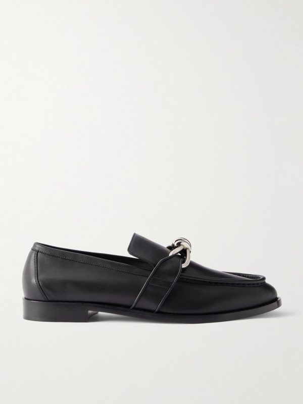 Astaire Knot-Detailed Leather Loafers