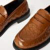 James Woven Leather Penny Loafers - CU