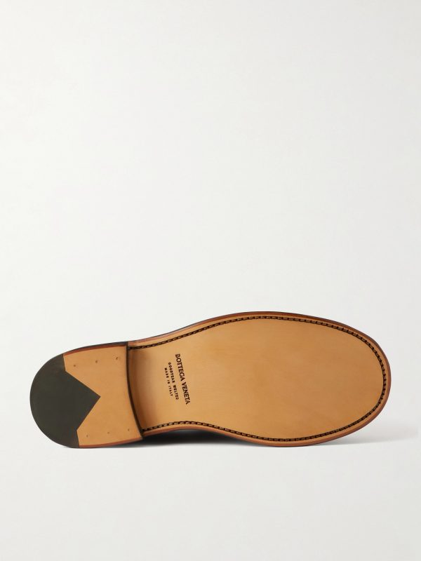 James Woven Leather Penny Loafers - E1
