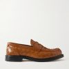 James Woven Leather Penny Loafers