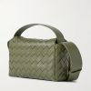 Intrecciato Leather Messenger Bag - BK
