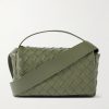 Intrecciato Leather Messenger Bag