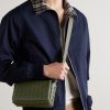 Intrecciato Leather Messenger Bag - OU