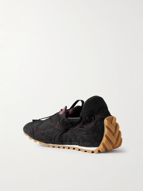 Orbit Flash Ripstop-Trimmed Suede Sneakers - BK