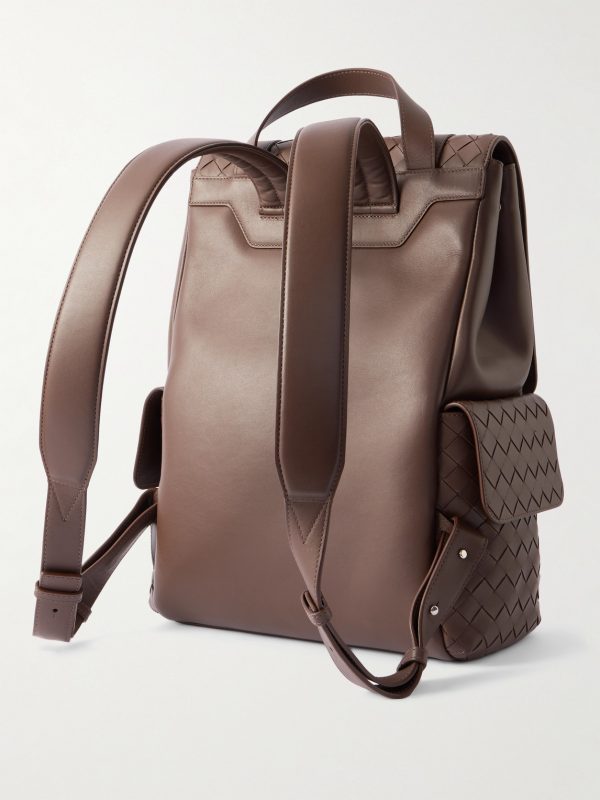 Intrecciato Leather Backpack - BK Intrecciato Leather Backpack - BK
