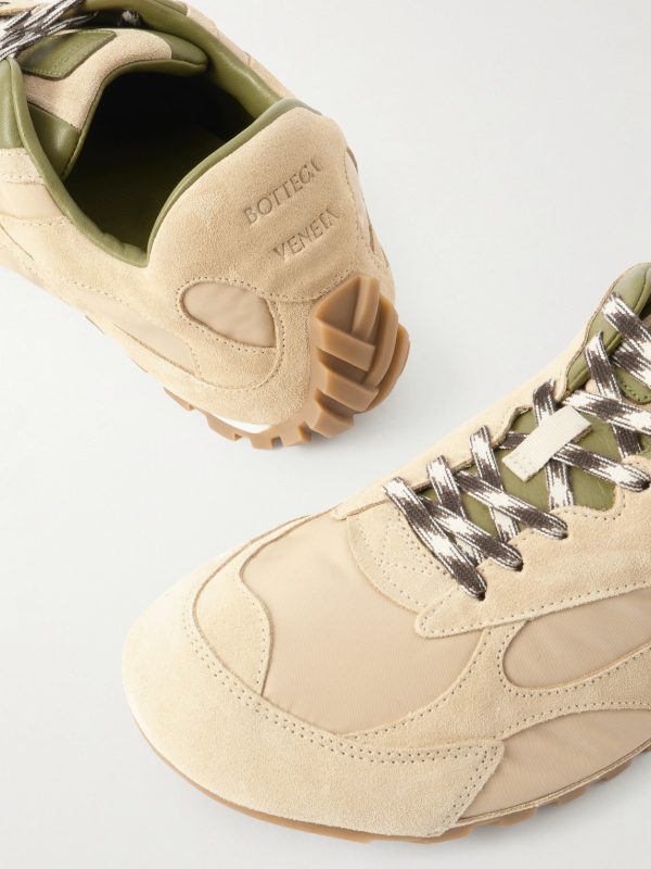 Orbit Leather and Shell-Trimmed Suede Sneakers - CU Orbit Leather and Shell-Trimmed Suede Sneakers - CU