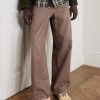 Orbit Leather and Shell-Trimmed Suede Sneakers - OU Orbit Leather and Shell-Trimmed Suede Sneakers - OU
