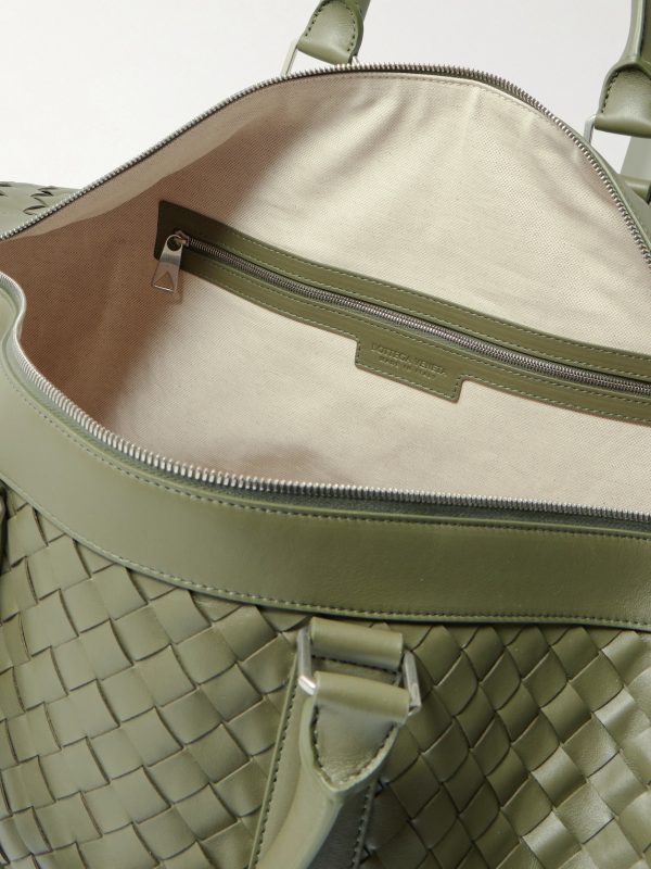 Intrecciato Leather Weekend Bag - E1 Intrecciato Leather Weekend Bag - E1