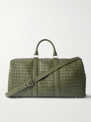 Intrecciato Leather Weekend Bag