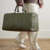 Intrecciato Leather Weekend Bag - OU Intrecciato Leather Weekend Bag - OU