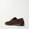 Astaire Knotted Gathered Suede Loafers - BK