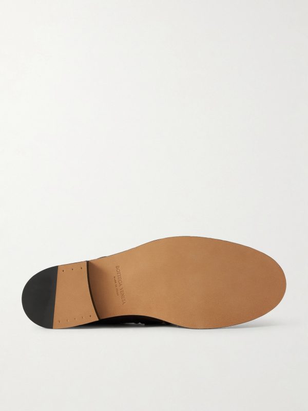 Astaire Knotted Gathered Suede Loafers - E1