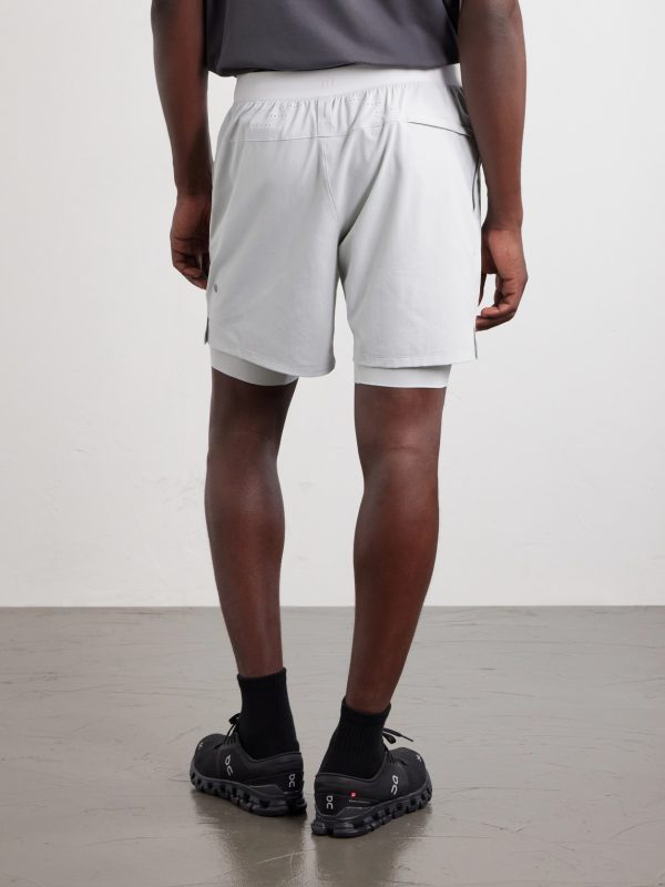 License to Train Straight-Leg Layered 7" Stretch Recycled-Shell and Jersey Drawstring Shorts - BK License to Train Straight-Leg Layered 7" Stretch Recycled-Shell and Jersey Drawstring Shorts - BK
