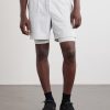 License to Train Straight-Leg Layered 7" Stretch Recycled-Shell and Jersey Drawstring Shorts - FR License to Train Straight-Leg Layered 7" Stretch Recycled-Shell and Jersey Drawstring Shorts - FR