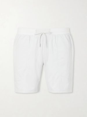 License to Train Straight-Leg Layered 7" Stretch Recycled-Shell and Jersey Drawstring Shorts License to Train Straight-Leg Layered 7" Stretch Recycled-Shell and Jersey Drawstring Shorts