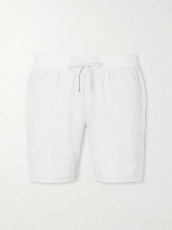License to Train Straight-Leg Layered 7" Stretch Recycled-Shell and Jersey Drawstring Shorts License to Train Straight-Leg Layered 7" Stretch Recycled-Shell and Jersey Drawstring Shorts