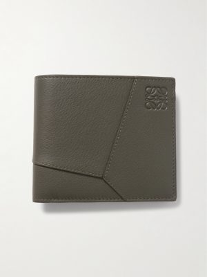 Puzzle Logo-Embossed Leather Billfold Wallet Puzzle Logo-Embossed Leather Billfold Wallet