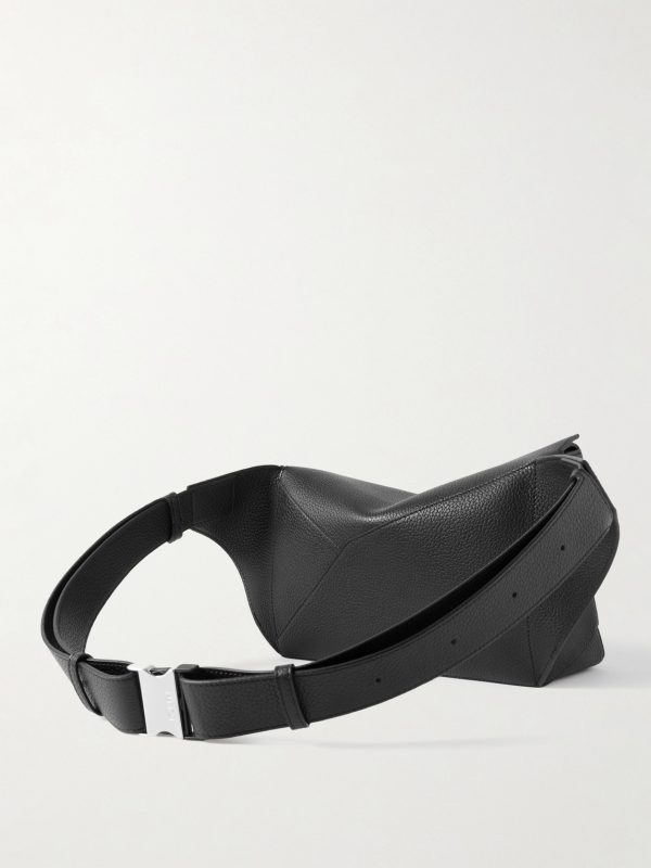 Puzzle Edge Small Full-Grain Leather Belt Bag - BK Puzzle Edge Small Full-Grain Leather Belt Bag - BK