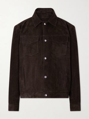 Croc-Effect Suede Jacket Croc-Effect Suede Jacket